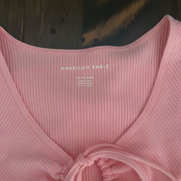 NWOT American Eagle Short Sleeve Ribbed Top Size XS - Picture 2 of 6